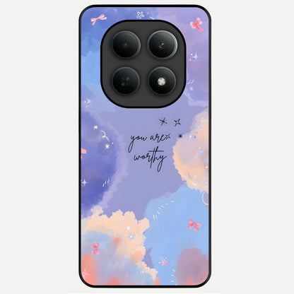  Celestial Cloud Magic Glass Case For Poco M8 back cover – full design glossy printed glass finish