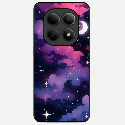  Celestial Moon Magic Glass Case For Poco M8 back cover – full design glossy printed glass finish