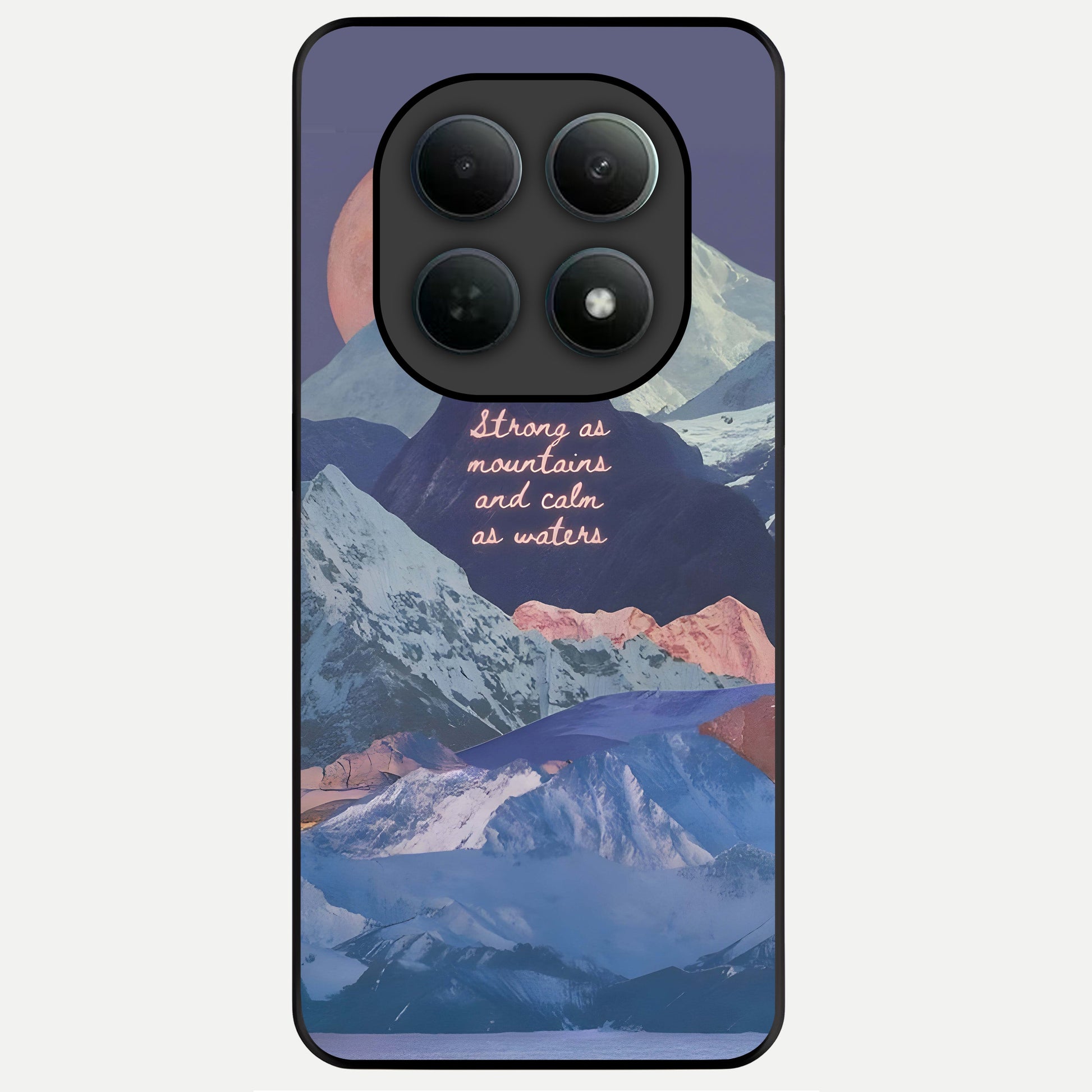  Celestial Mountain Calm Glass Case For Poco M8 back cover – full design glossy printed glass finish
