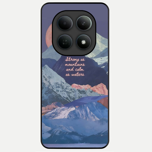  Celestial Mountain Calm Glass Case For Poco M8 back cover – full design glossy printed glass finish