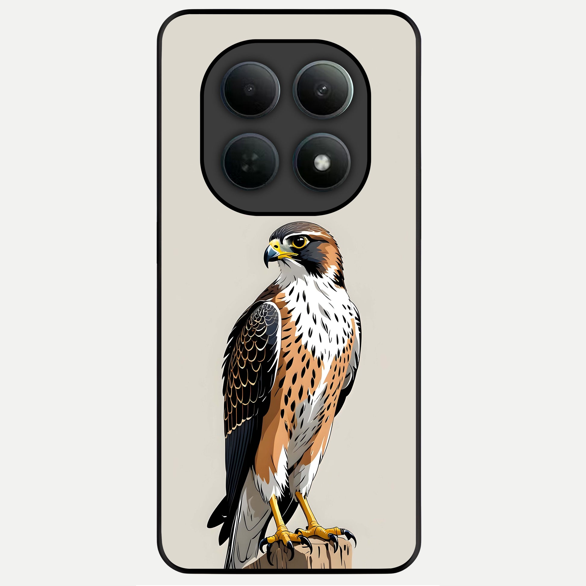  Clever Eagle Glass Case For Poco M8 back cover – full design glossy printed glass finish