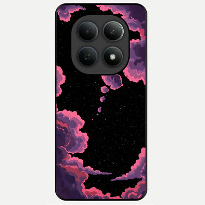  Cosmic Cloud Journey Glass Case For Poco M8 back cover – full design glossy printed glass finish