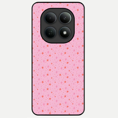  Cosmic Pink Sparkle Glass Case For Poco M8 back cover – full design glossy printed glass finish