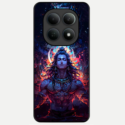  Divine Fire Shiv Glass Case For Poco M8 back cover – full design glossy printed glass finish