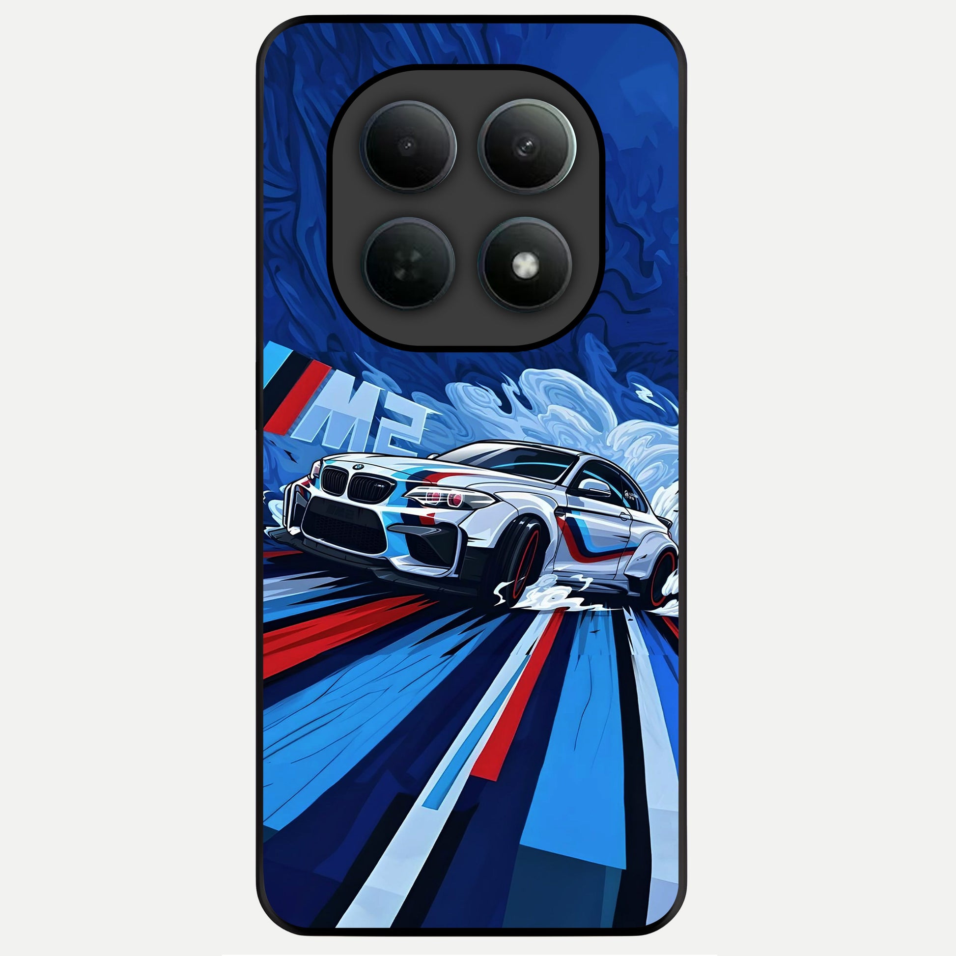  Drift Power Rush Glass Case For Poco M8 back cover – full design glossy printed glass finish