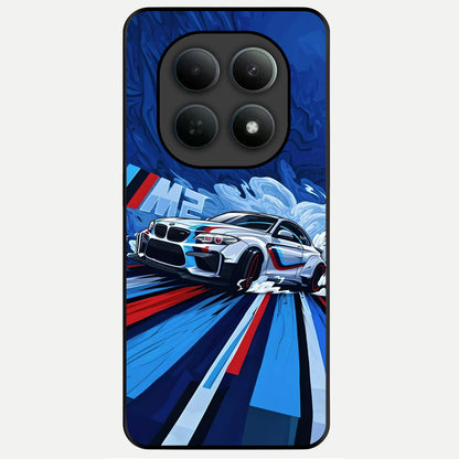  Drift Power Rush Glass Case For Poco M8 back cover – full design glossy printed glass finish