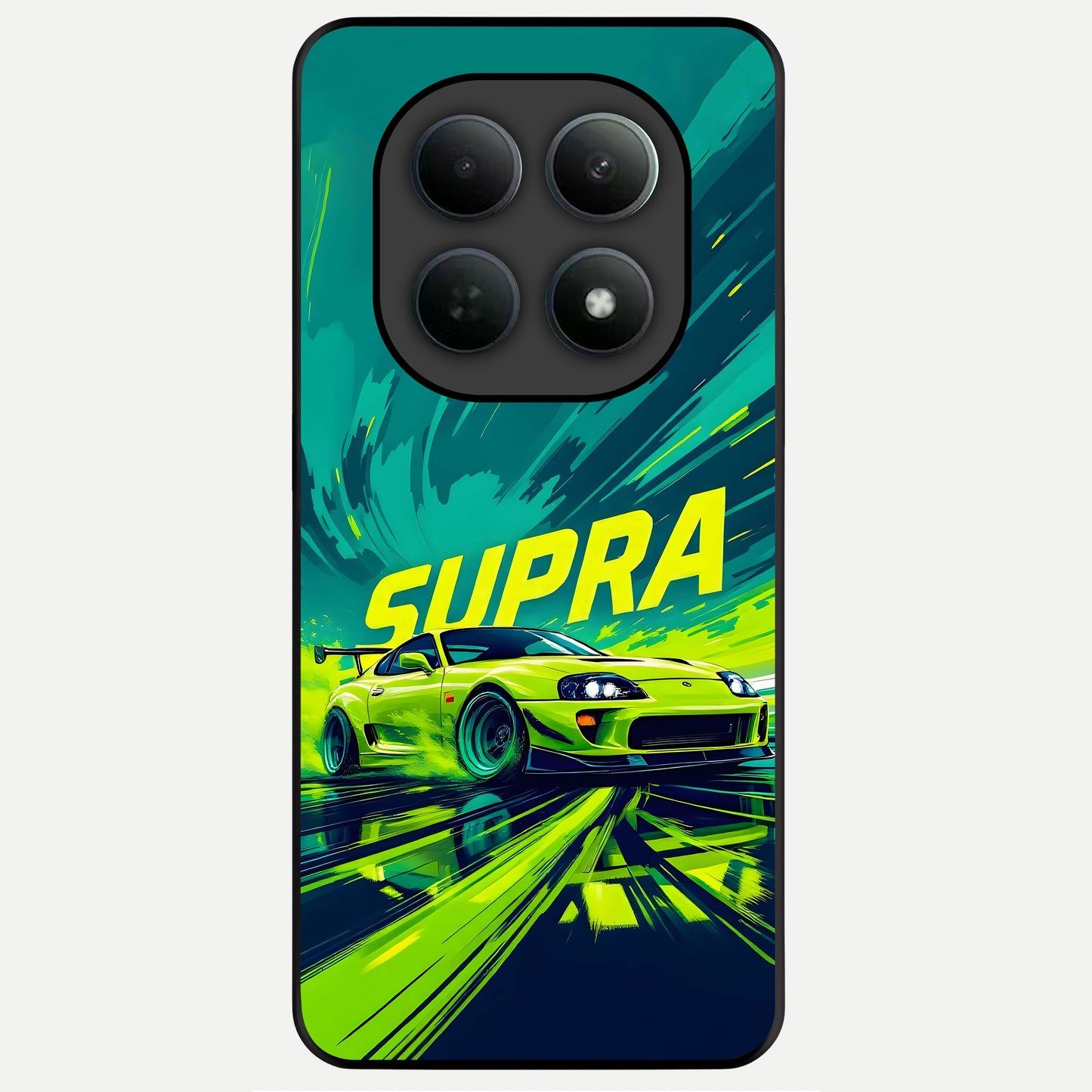  Electric Supra Thunder Glass Case For Poco M8 back cover – full design glossy printed glass finish
