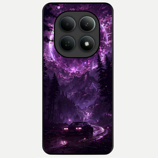  Eternal Cosmic Drive Glass Case For Poco M8 back cover – full design glossy printed glass finish