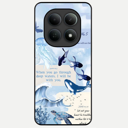 Faithful Ocean Promise Glass Case For Poco M8 back cover – full design glossy printed glass finish