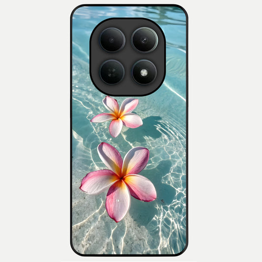  Floating Bloom Bliss Glass Case For Poco M8 back cover – full design glossy printed glass finish