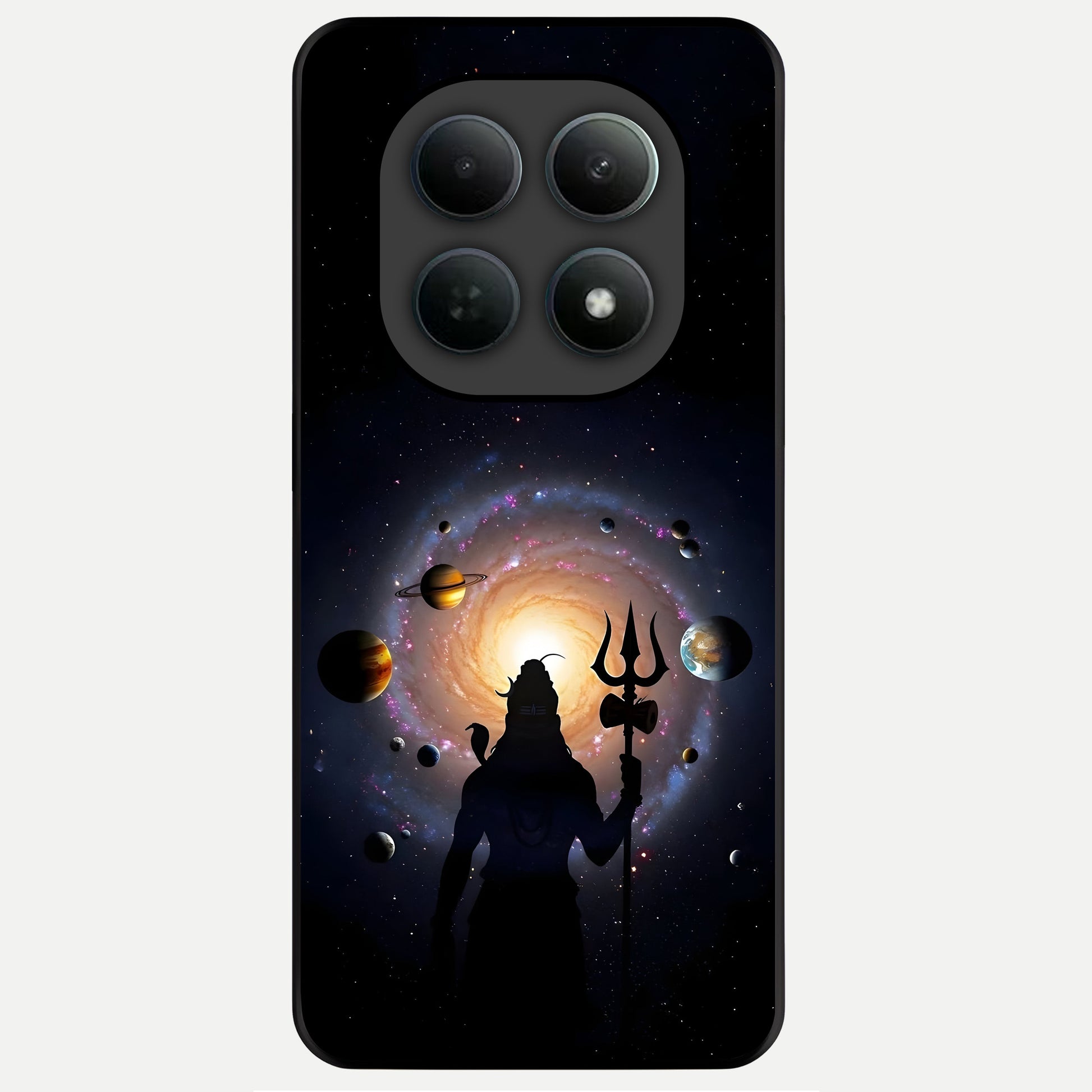  Galactic Shiva Vision Glass Case For Poco M8 back cover – full design glossy printed glass finish