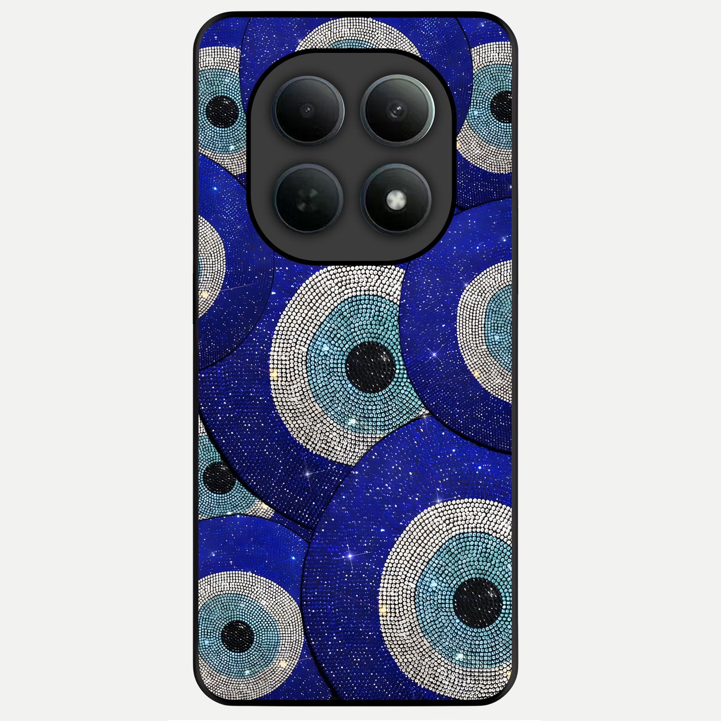 Galaxy Eye Flow Glass Case For Poco M8 back cover – full design glossy printed glass finish