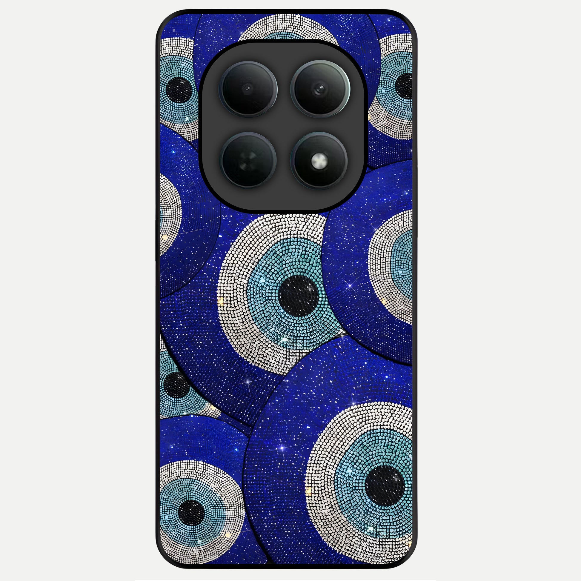  Galaxy Eye Flow Glass Case For Poco M8 back cover – full design glossy printed glass finish