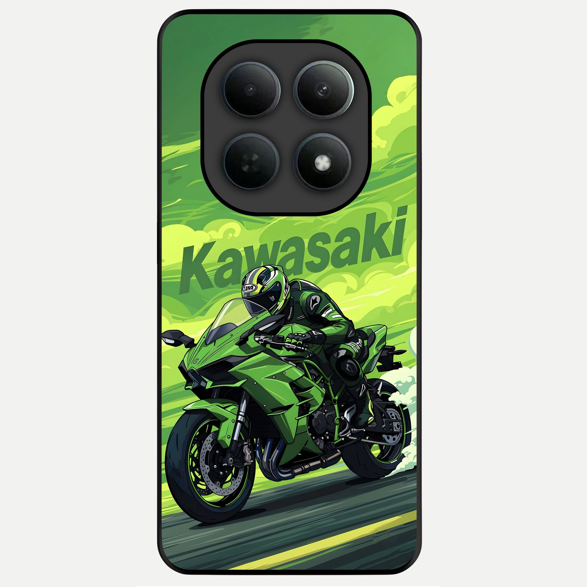  Greenery Sky Glass Case For Poco M8 back cover – full design glossy printed glass finish