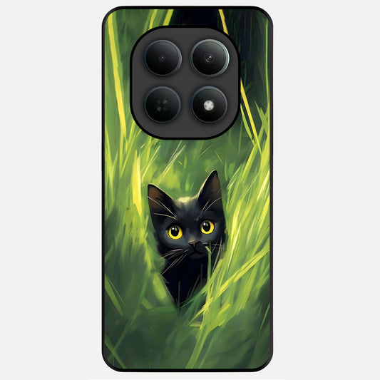  Hidden Cat Whisper Glass Case For Poco M8 back cover – full design glossy printed glass finish