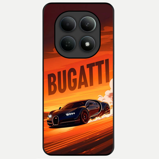  Inferno Bugatti Storm Glass Case For Poco M8 back cover – full design glossy printed glass finish