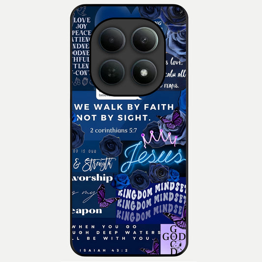  Kingdom Faith Glow Glass Case For Poco M8 back cover – full design glossy printed glass finish
