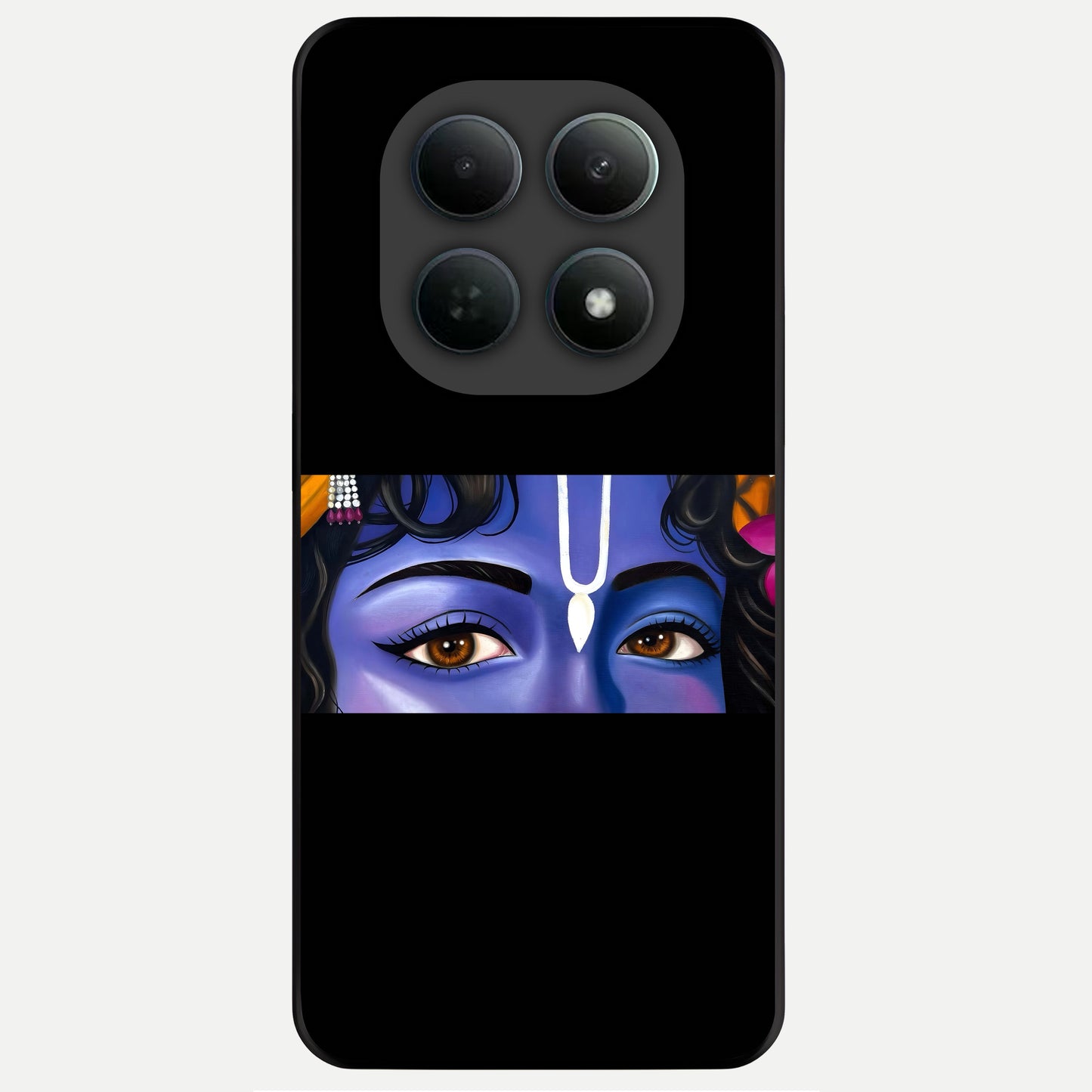  Krishna Eye Glass Case For Poco M8 back cover – full design glossy printed glass finish