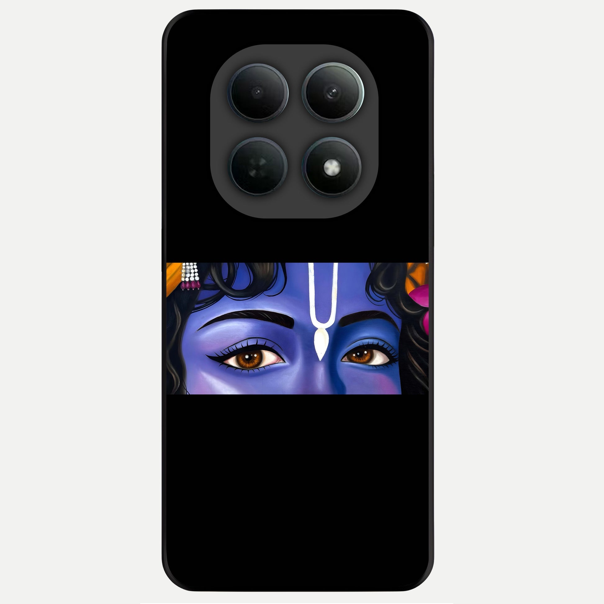  Krishna Eye Glass Case For Poco M8 back cover – full design glossy printed glass finish