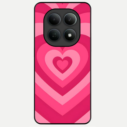  Layered Love Hearts Glass Case For Poco M8 back cover – full design glossy printed glass finish