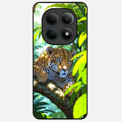  Leopard in Jungle Glass Case For Poco M8 back cover – full design glossy printed glass finish