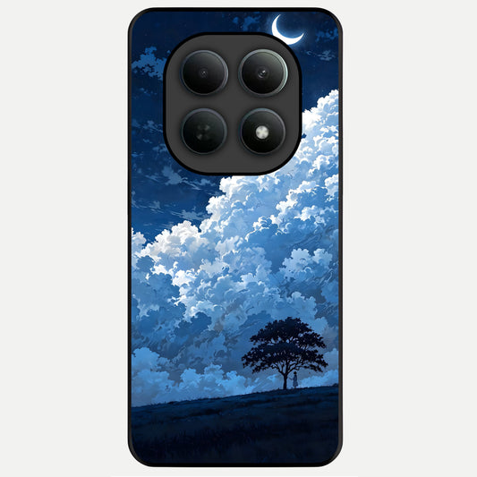  Midnight Sky Serenity Glass Case For Poco M8 back cover – full design glossy printed glass finish