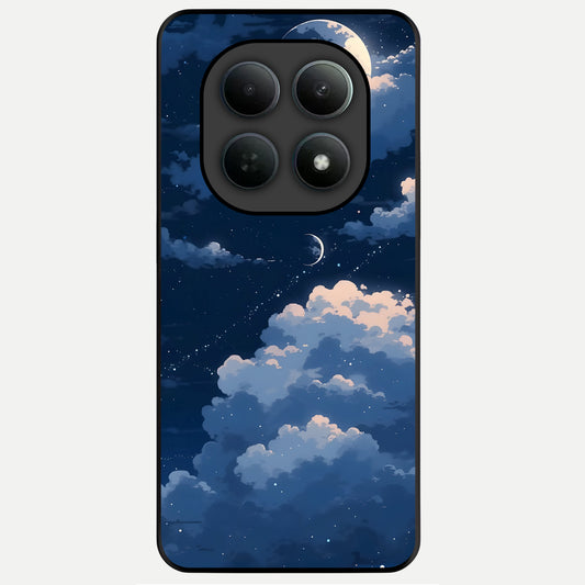  Moon Dream Haze Glass Case For Poco M8 back cover – full design glossy printed glass finish