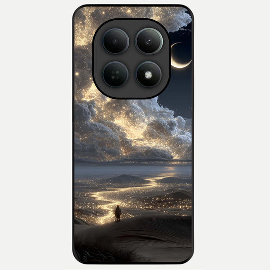  Moonlight Spark Path Glass Case For Poco M8 back cover – full design glossy printed glass finish