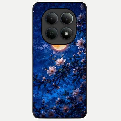  Moonlit Blossoms Night Glass Case For Poco M8 back cover – full design glossy printed glass finish