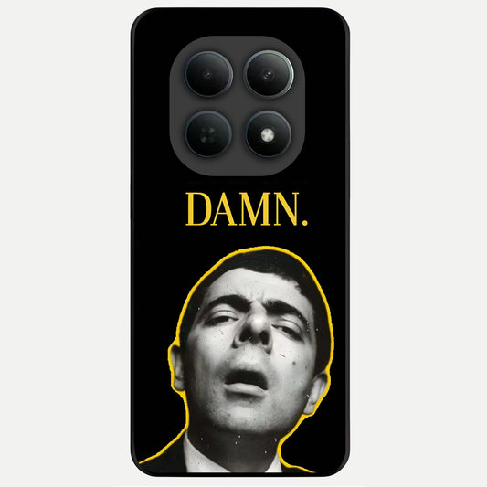  Mr Bean Damn Glass Case For Poco M8 back cover – full design glossy printed glass finish
