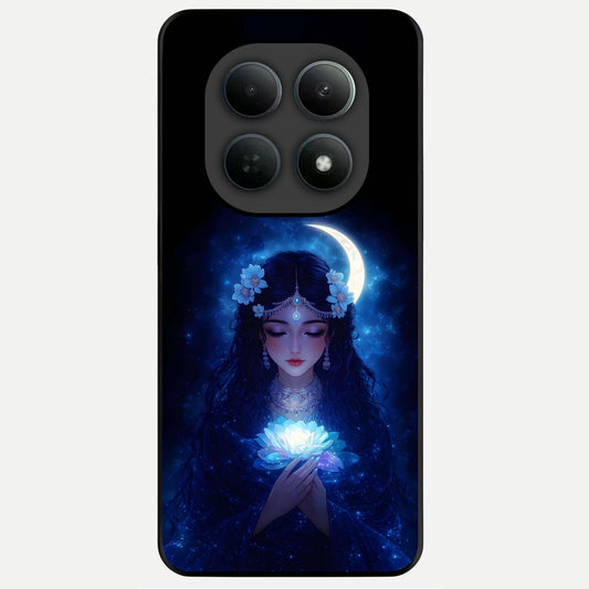  Mystic Moon Queen Glass Case For Poco M8 back cover – full design glossy printed glass finish