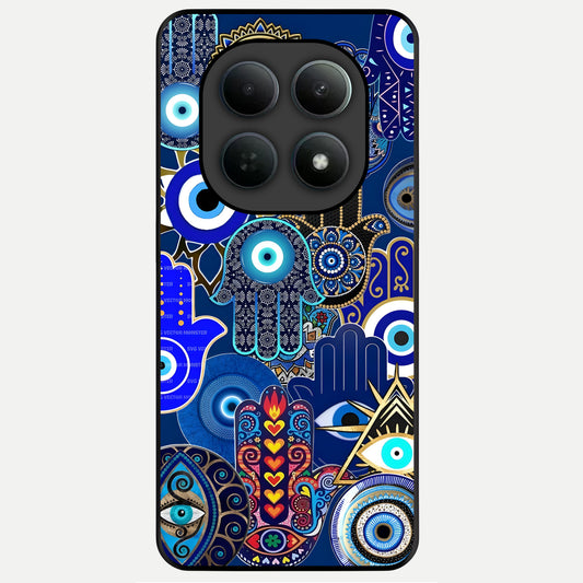  Mystic Palm Guard Glass Case For Poco M8 back cover – full design glossy printed glass finish