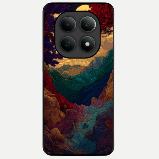  Mystic Valley Light Glass Case For Poco M8 back cover – full design glossy printed glass finish