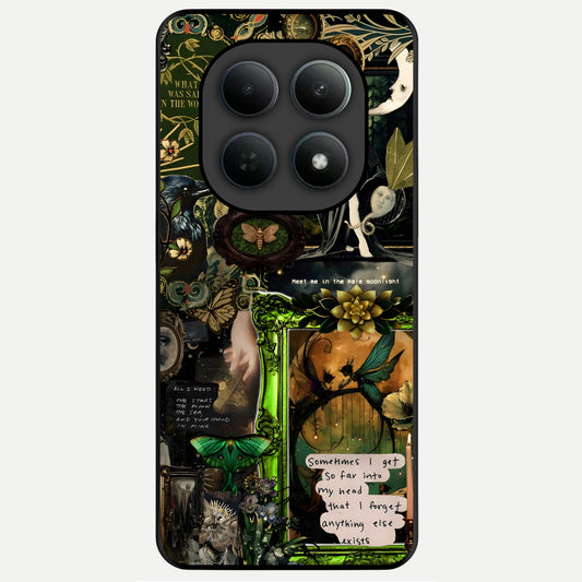  Mystic Woods Secret Glass Case For Poco M8 back cover – full design glossy printed glass finish