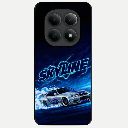  Neon Drift Beast Glass Case For Poco M8 back cover – full design glossy printed glass finish