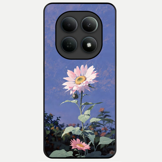  Pink Shells Outline Glass Case For Poco M8 back cover – full design glossy printed glass finish