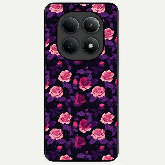  Rose Garden Twilight Glass Case For Poco M8 back cover – full design glossy printed glass finish