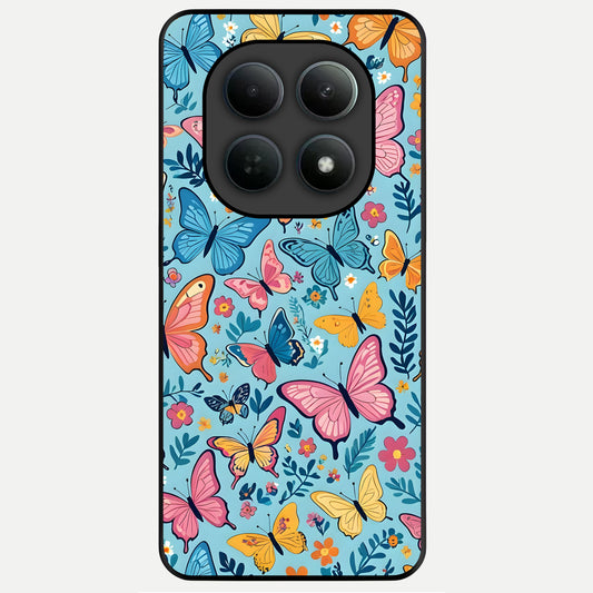  Spring Wing Garden Glass Case For Poco M8 back cover – full design glossy printed glass finish