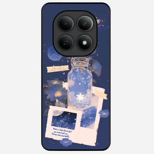  Starlit Cosmic Jar Glass Case For Poco M8 back cover – full design glossy printed glass finish