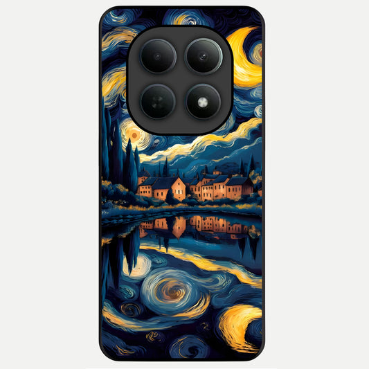  Starry Sky Serenity Glass Case For Poco M8 back cover – full design glossy printed glass finish