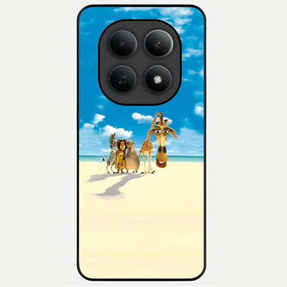  Tropical Fun Squad Glass Case For Poco M8 back cover – full design glossy printed glass finish