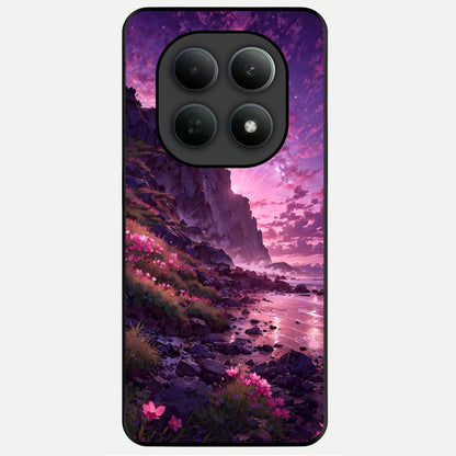  Twilight Blossom Coast Glass Case For Poco M8 back cover – full design glossy printed glass finish