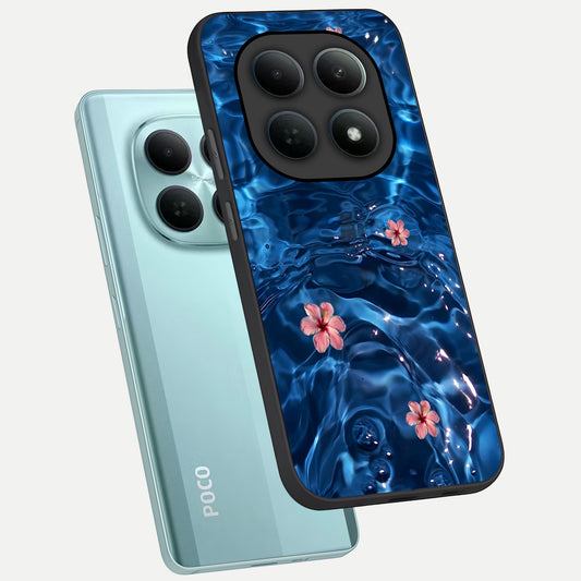 Bloom Thread Art phone case For Poco M8 showing premium glass back cover with detailed artwork
