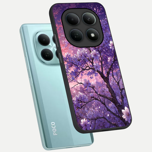  Blossom Tree phone case For Poco M8 showing premium glass back cover with detailed artwork