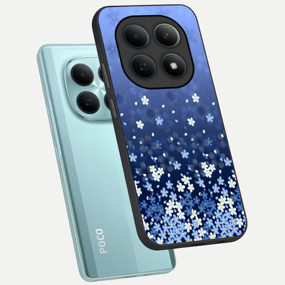  Blue Starry phone case For Poco M8 showing premium glass back cover with detailed artwork