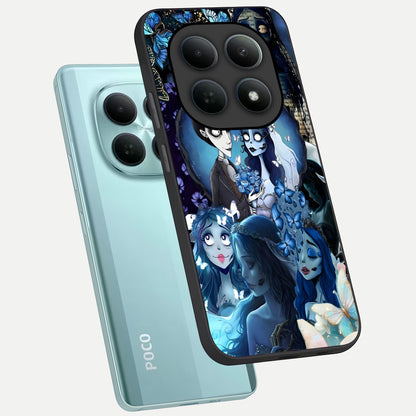  Butterfly Ghost Soul phone case For Poco M8 showing premium glass back cover with detailed artwork