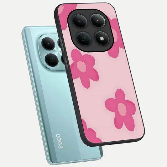  Candy Bloom Dreams phone case For Poco M8 showing premium glass back cover with detailed artwork