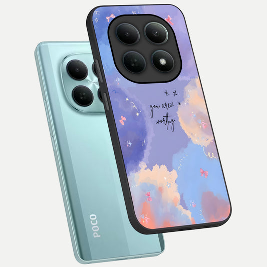  Celestial Cloud Magic phone case For Poco M8 showing premium glass back cover with detailed artwork
