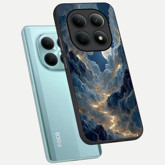 Celestial Cloud Road phone case For Poco M8 showing premium glass back cover with detailed artwork