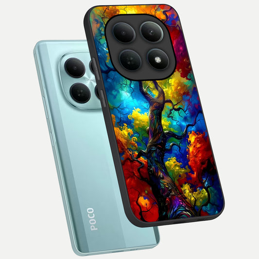  Colorful Soda Bottles phone case For Poco M8 showing premium glass back cover with detailed artwork
